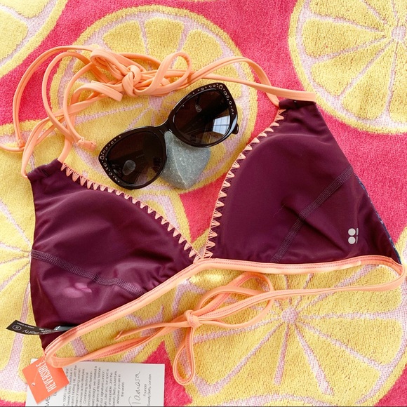 Sweaty Betty Blue Purity Reversible Bikini Top S - Picture 2 of 8